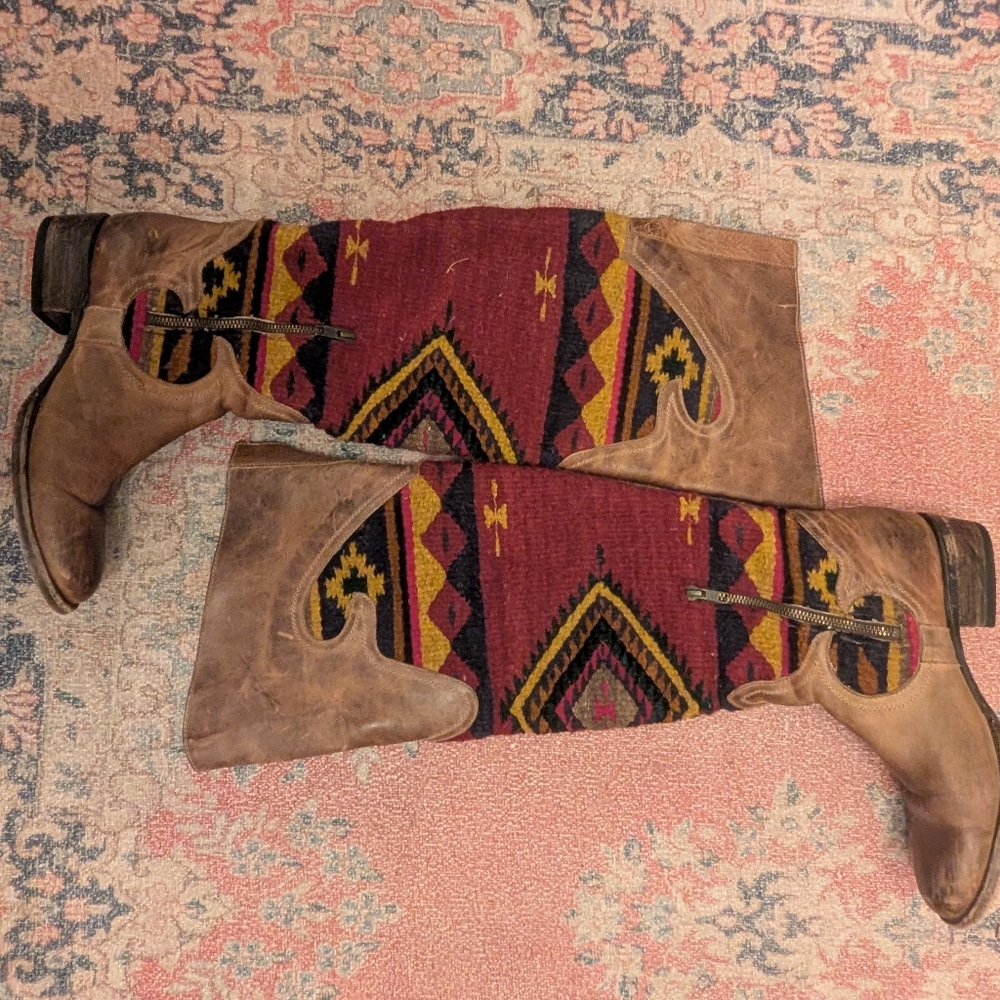 Rare! Freebird by Steven Cabal Over-the-Knee Boots  Size 10 Distressed